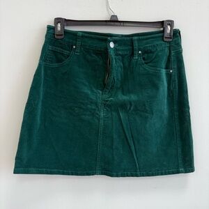 Market & Spruce Forest Green Mini Skirt